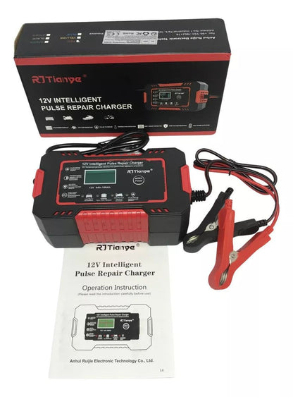 Cargador Inteligente 12V para Baterías de Carro y Moto