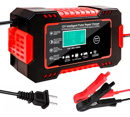 Cargador Inteligente 12V para Baterías de Carro y Moto
